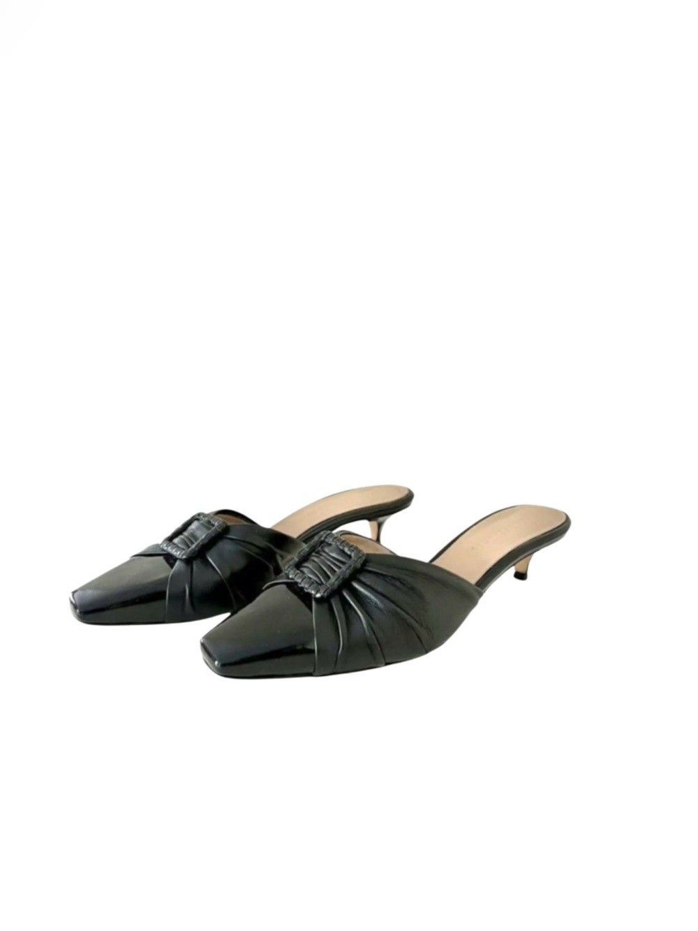 Dear Frances Dark Green Patent Leather Mule Heels